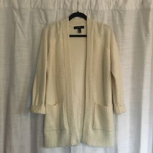 Long cream cardigan